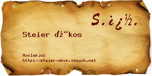 Steier Ákos névjegykártya